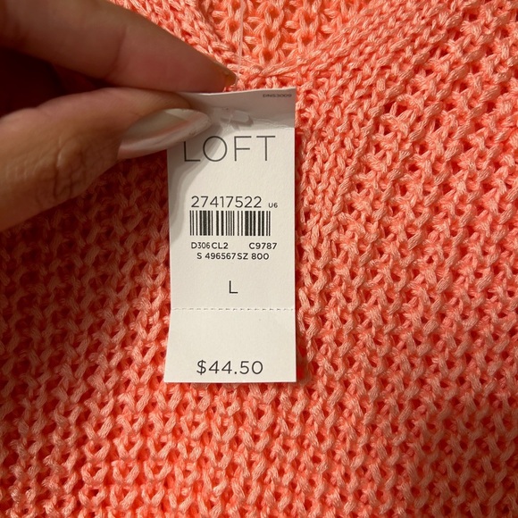 NWT Loft Sleeveless V-Neck Knit Sweater - Color Pink Size Small - Picture 7 of 10